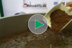 separating chocolate brownie